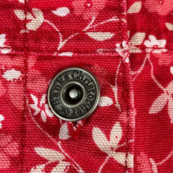 Vintage Christopher Banks Red Pink Floral Jacket Cottagecore Spring Modest M - Picture 10 of 11